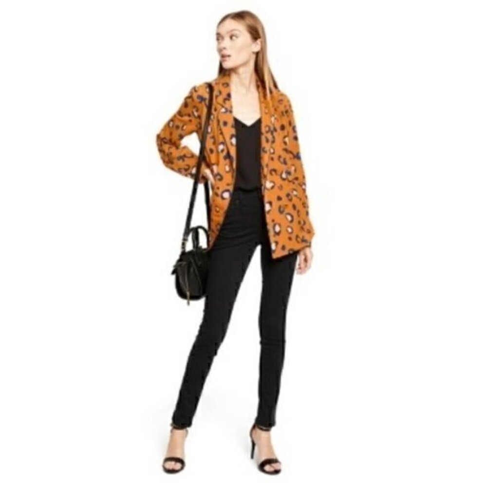 3.1 Phillip Lim x Target Orange Leopard Print Blazer Jacket Size XS